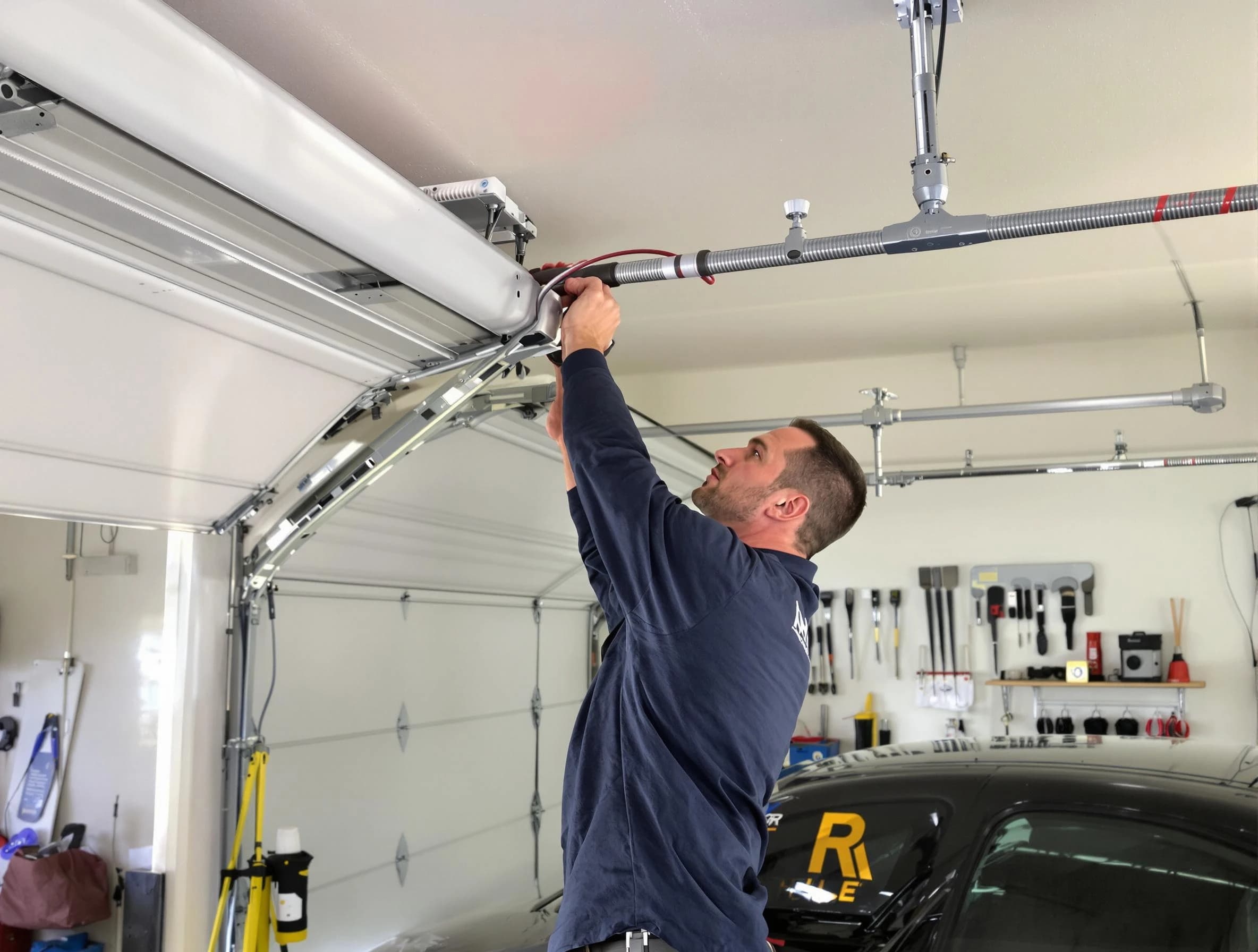 Bethel Park Garage Door Repair technician performing garage door cable repair in Bethel Park