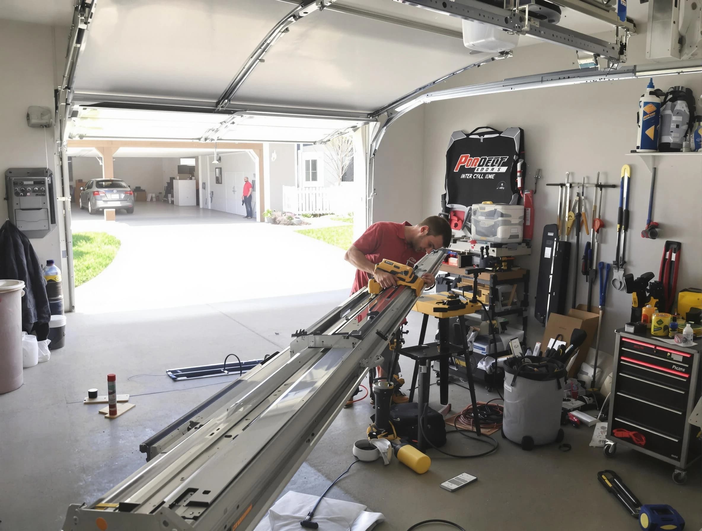 Bethel Park Garage Door Repair expert performing track repair in Bethel Park