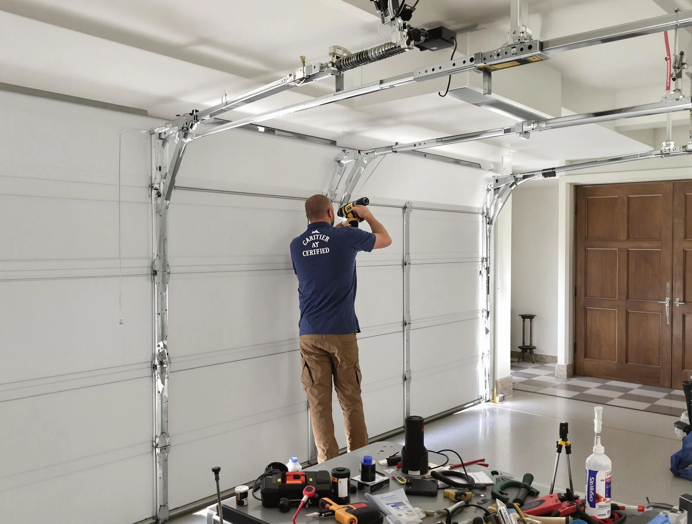 Bethel Park Garage Door Repair certified technician performing precision garage door repair in Bethel Park