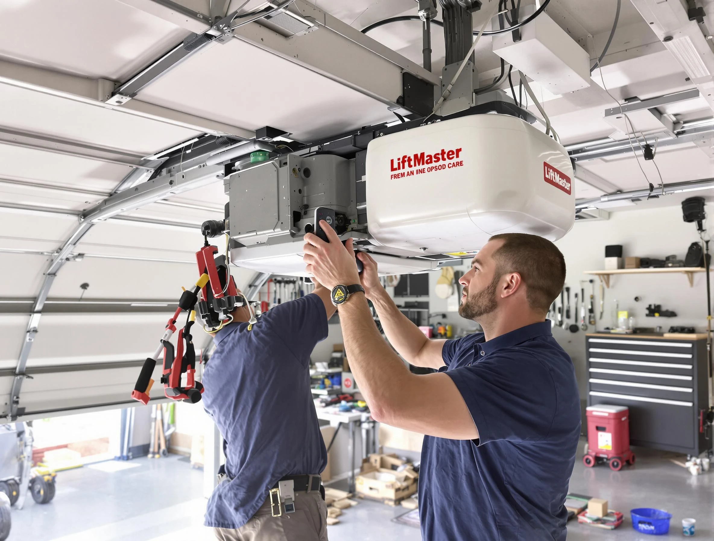 Bethel Park Garage Door Repair technician performing advanced diagnostics on garage opener in Bethel Park