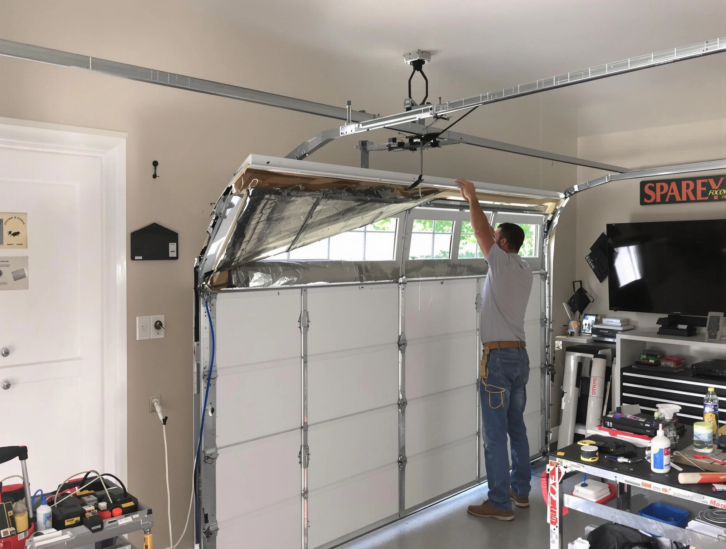 Garage door section replacement by Bethel Park Garage Door Repair in Bethel Park